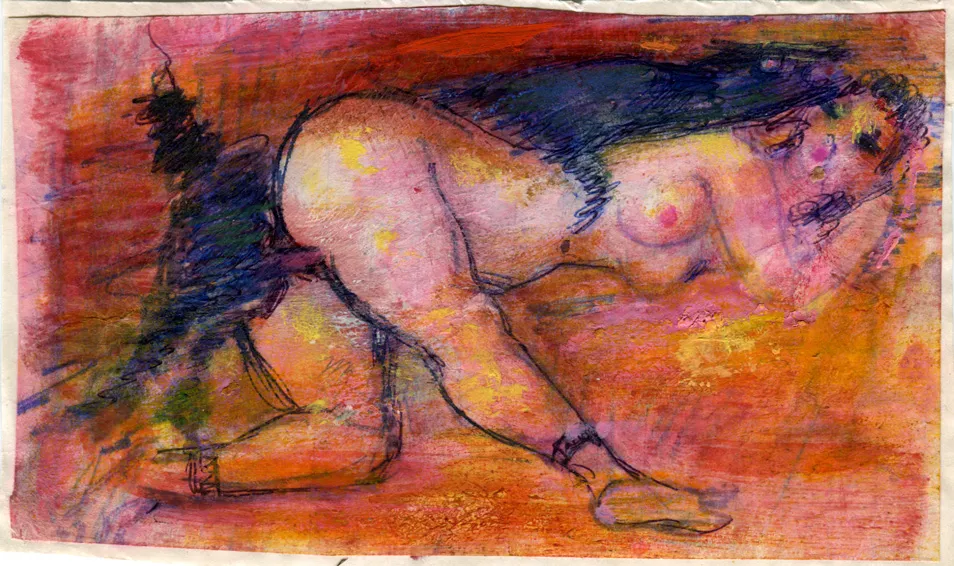 Dog - Nude - Woman