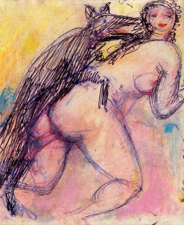 Dog - Nude - Woman