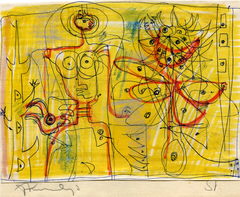 Construction - Dated - Figure - Garden - Signed
