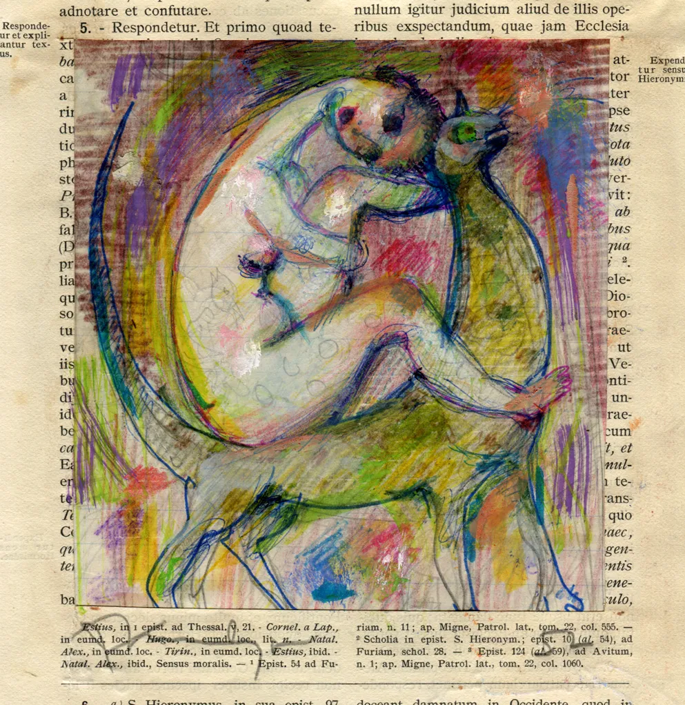 Animal - Dated - Nude - Signed - Woman