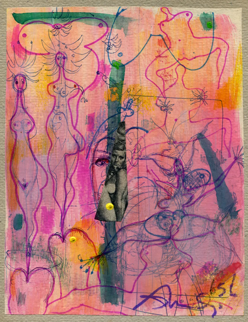Collage - Dated - Signed
