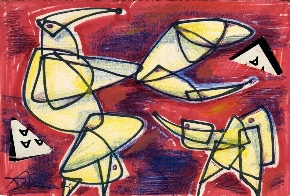 Collage - Construction - Figure - Signed