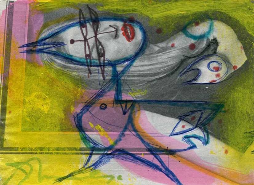 Animal - Bird - Candy - Collage - Signed