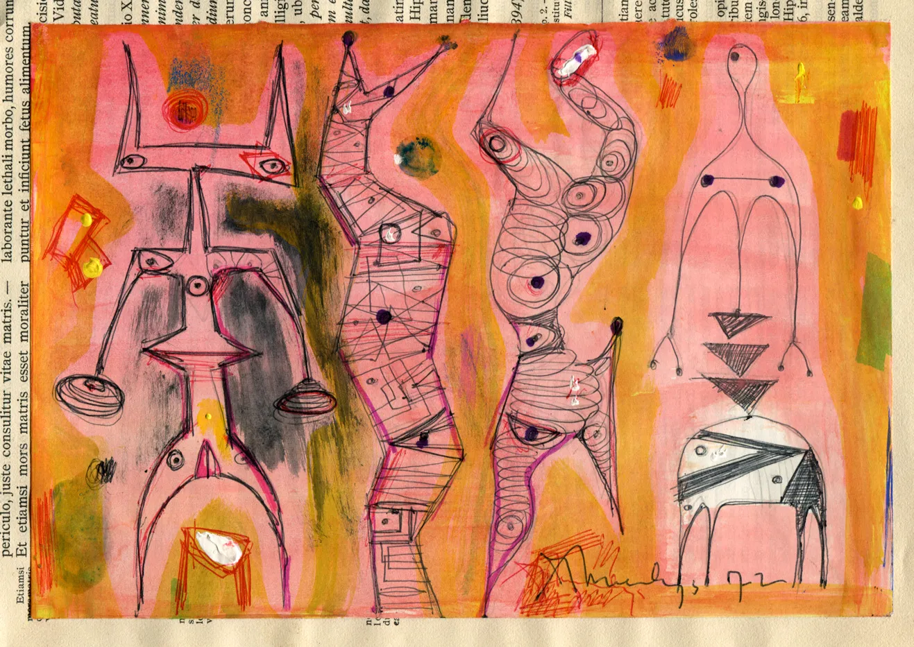 Dated - Figure - Signed
