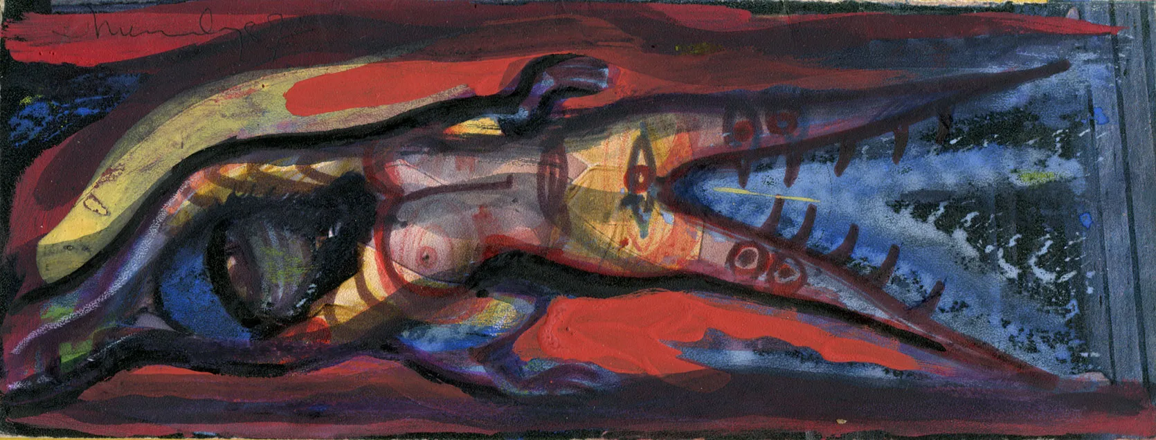 Animal - Candy - Crocodile - Dated - Nude - Signed