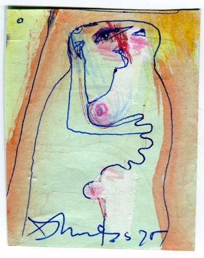 Couple - Dated - Man - Nude - Signed - Woman